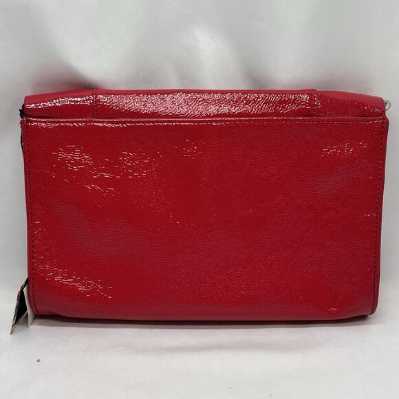 NWT Baekgaard Deja vu Leather Clutch or shoulder bag purse Rouge Ruffle coquette - Picture 5 of 14